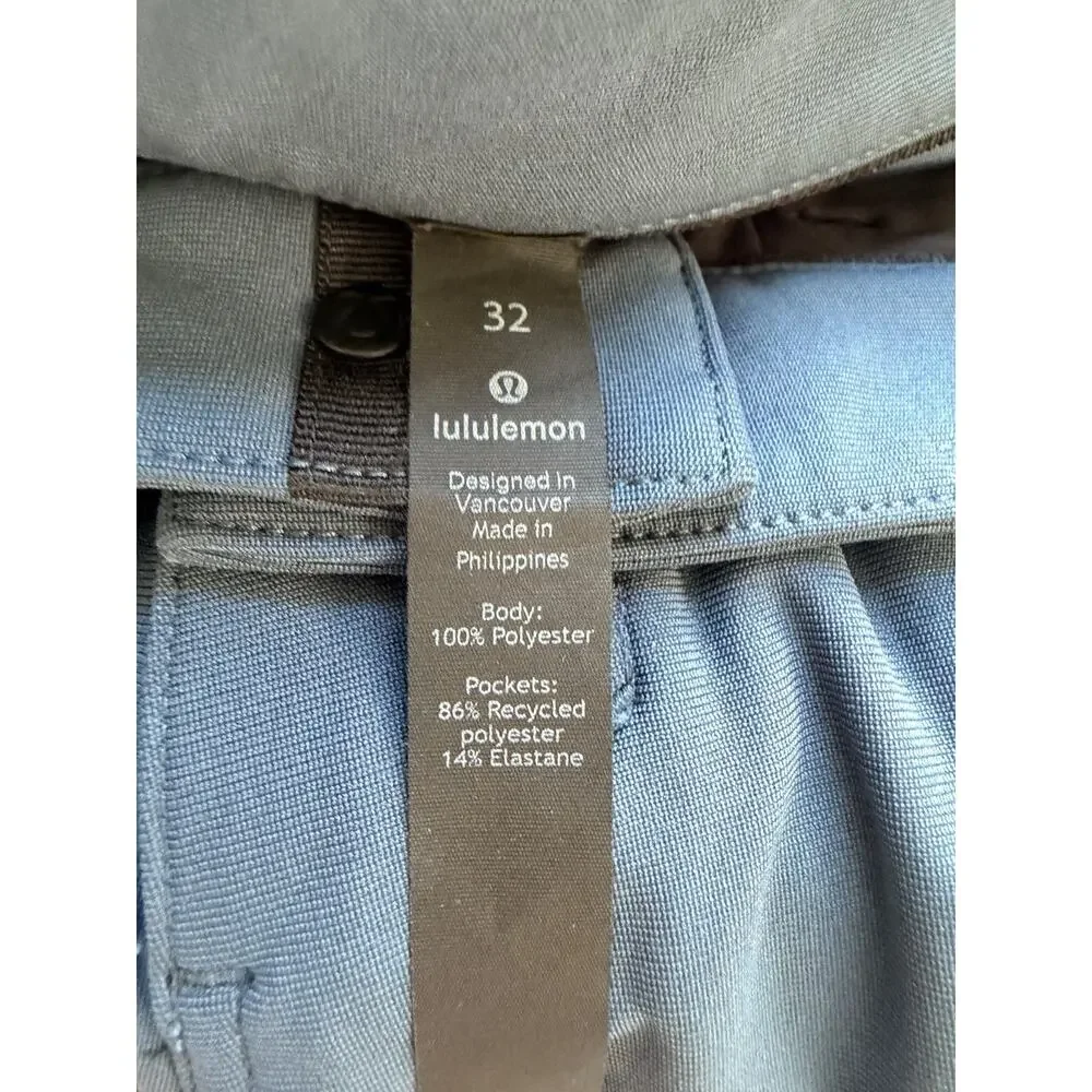 Lululemon Mens Blue ABC 5 Pocket Pant Slim Fit 32” Waist 32” Inseam